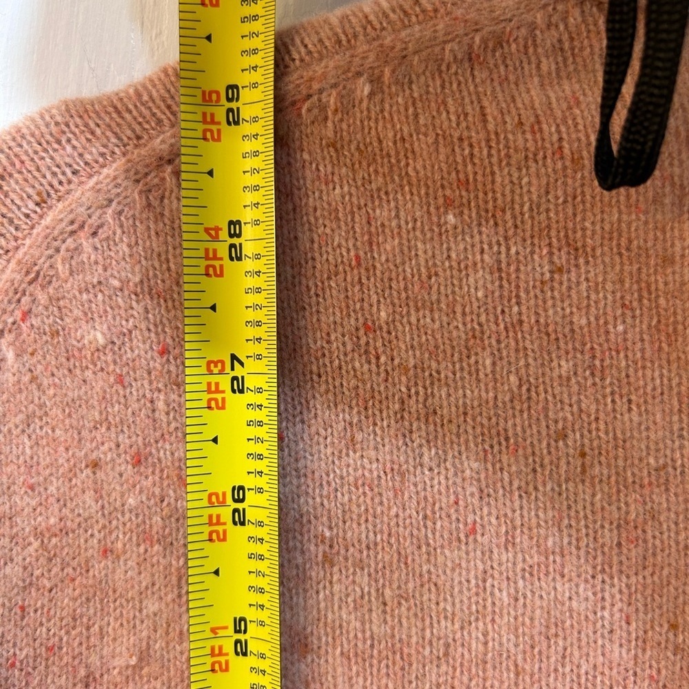 MADEWELL Donegal Maysfield Cardigan Sweater Sz L Peach Merino Wool Button Up - Picture 7 of 11
